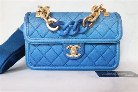 chanel sunset by the sea bag blue|CHANEL Caviar Quilted Sunset On The Sea Waist Bag Blue .